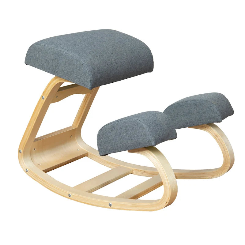 Chaise ergonomique à genoux RRI Goods, chaise de bureau rembourrée confortable pour le soutien de la posture, tabouret à bascule incliné