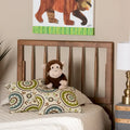 Valin Contemporary Ash Walnut Finished Wood Headboard