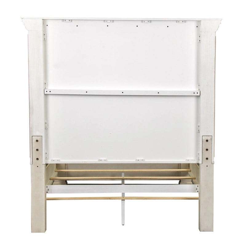 Grand lit Queen en bois vieilli Whitestone Big Valley