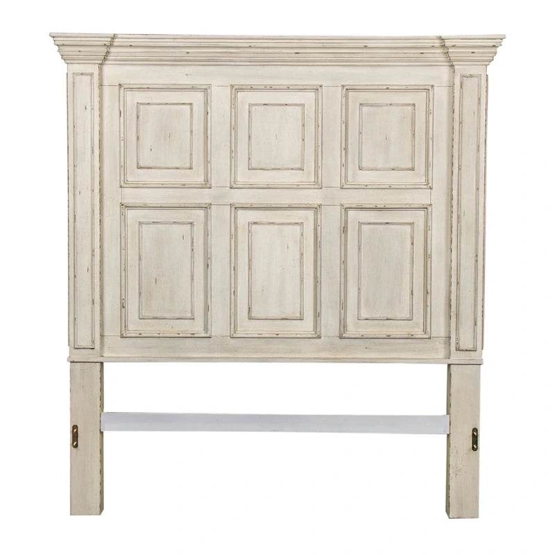 Grand lit Queen en bois vieilli Whitestone Big Valley