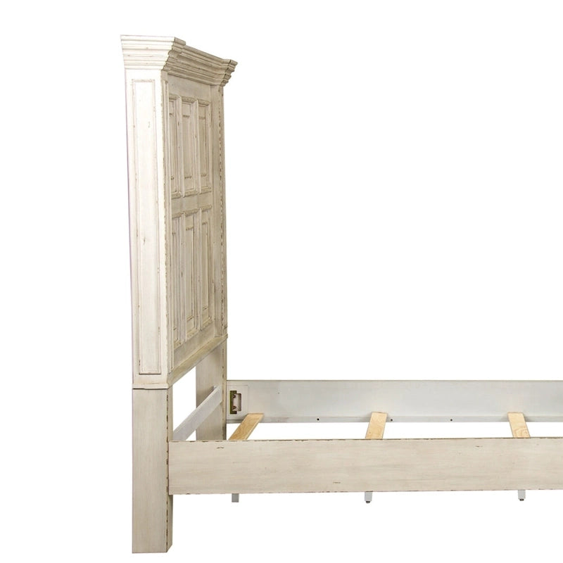 Grand lit Queen en bois vieilli Whitestone Big Valley