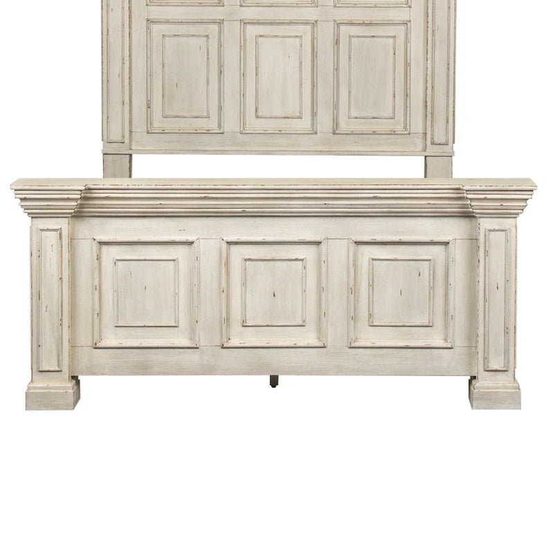 Grand lit Queen en bois vieilli Whitestone Big Valley