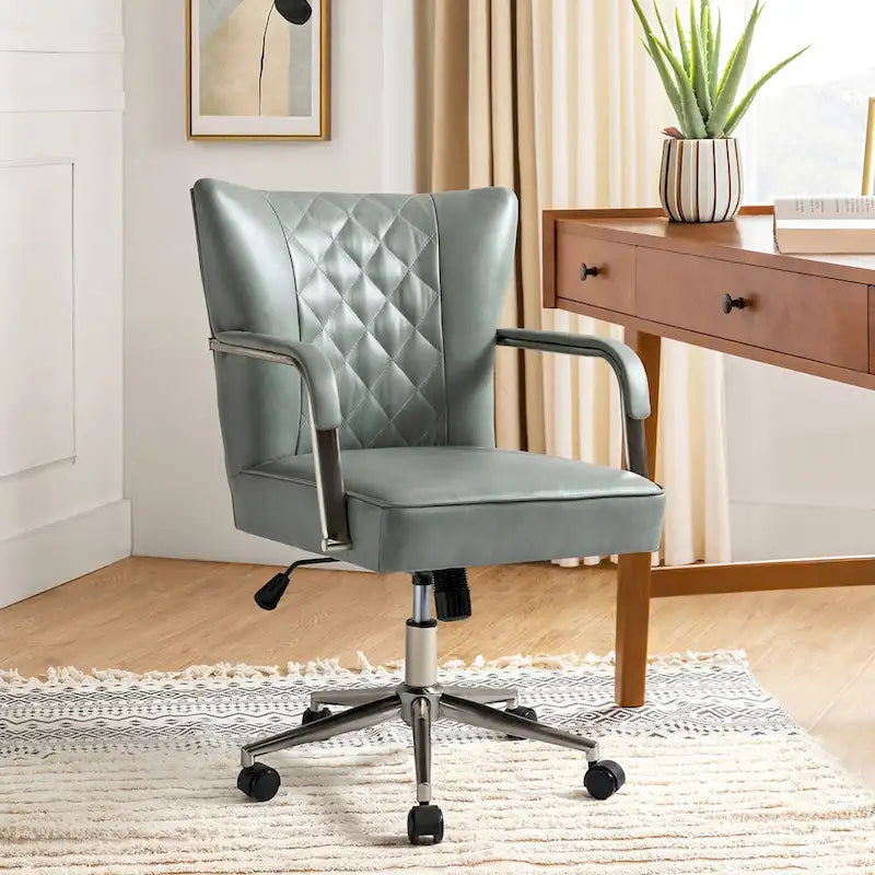Chaise de bureau pivotante Felice à hauteur réglable et capitonnage en losanges par HULALA HOME