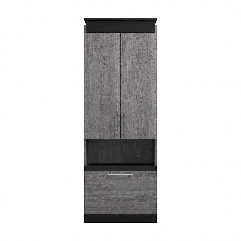Meuble de rangement haut Orion avec tiroirs et tablette coulissante de Bestar
