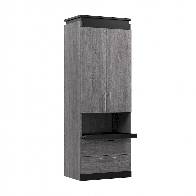 Meuble de rangement haut Orion avec tiroirs et tablette coulissante de Bestar