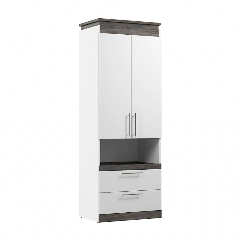 Meuble de rangement haut Orion avec tiroirs et tablette coulissante de Bestar