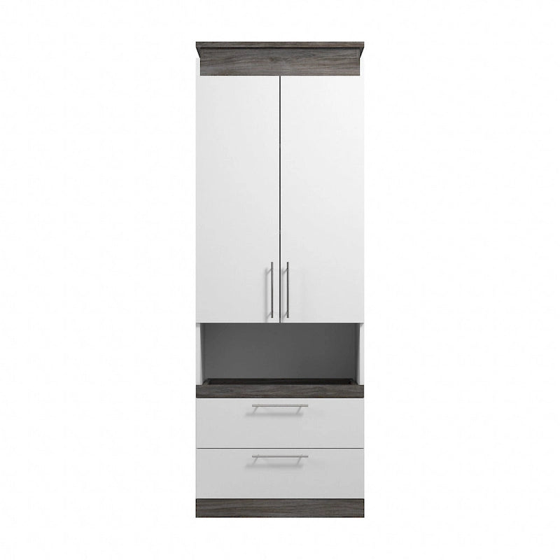 Meuble de rangement haut Orion avec tiroirs et tablette coulissante de Bestar