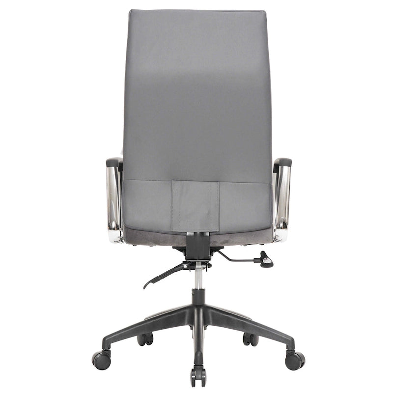 Chaise de bureau de conférence LeisureMod Hilton moderne à dossier haut en cuir