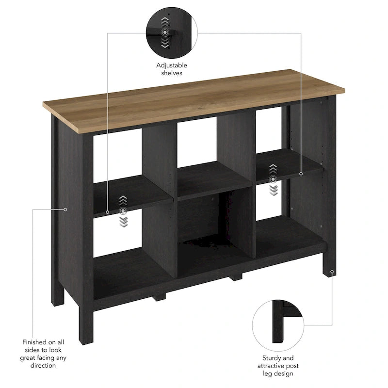 Bibliothèque-organiseur et meuble de rangement 6 cases Mayfield de Bush Furniture