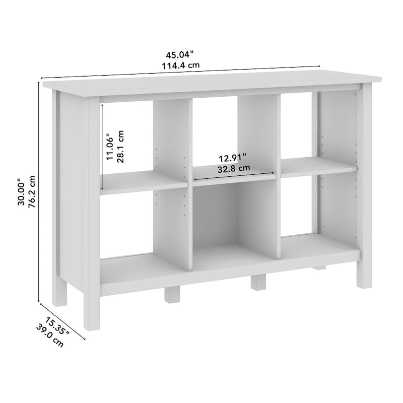 Bibliothèque-organiseur et meuble de rangement 6 cases Mayfield de Bush Furniture