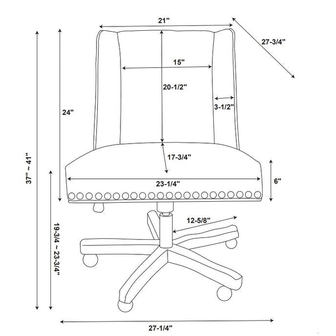 Chaise de bureau pivotante Violet