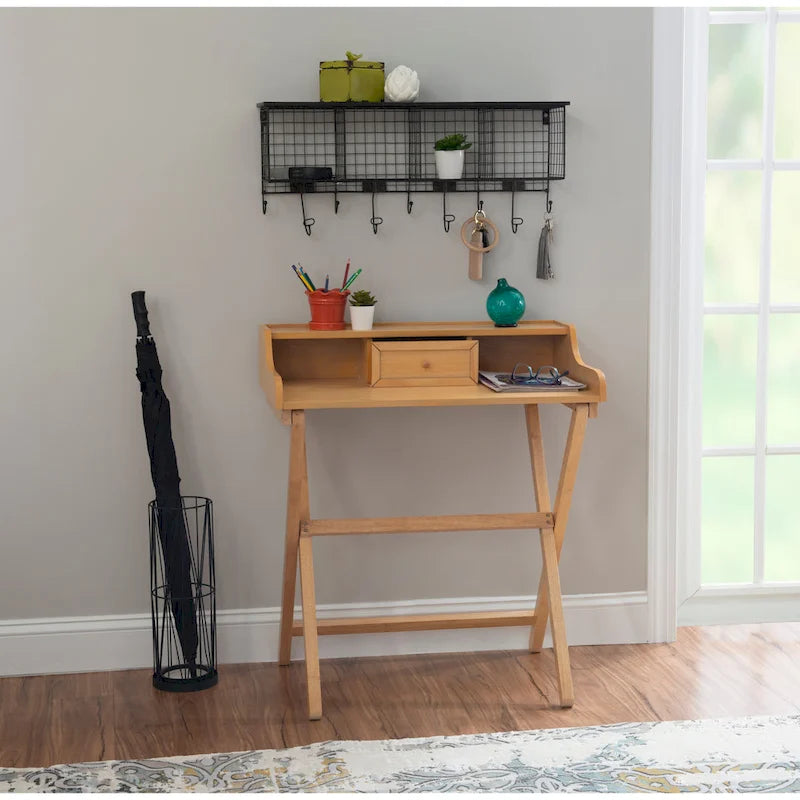 Bureau pliant en bois massif Clover