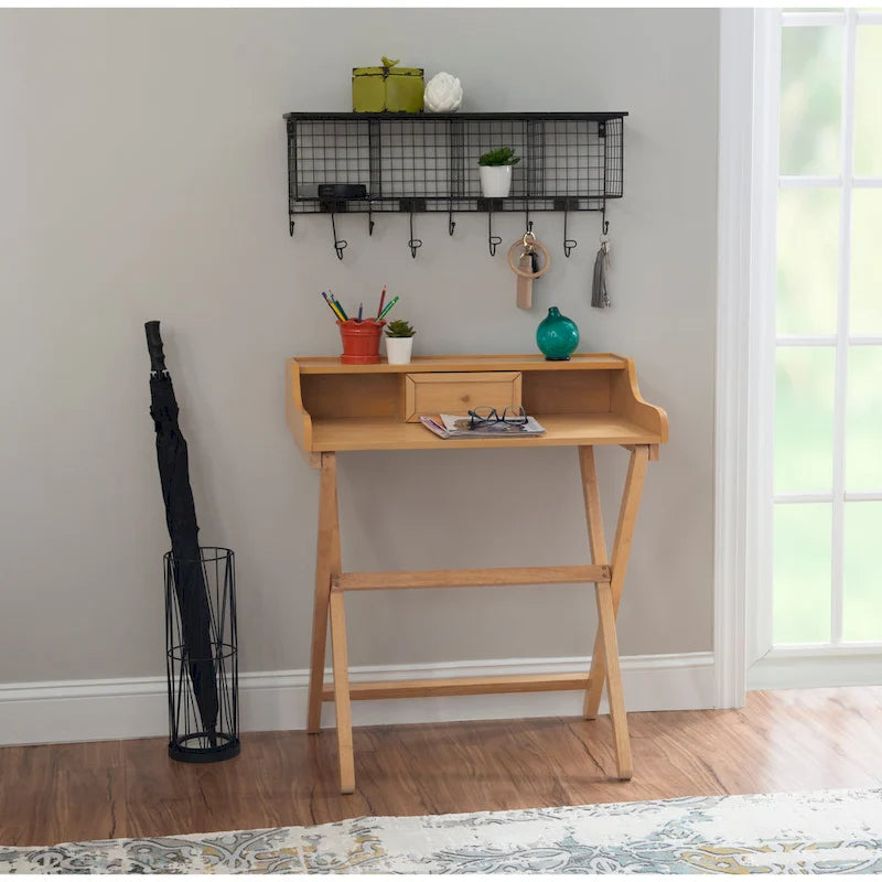 Bureau pliant en bois massif Clover