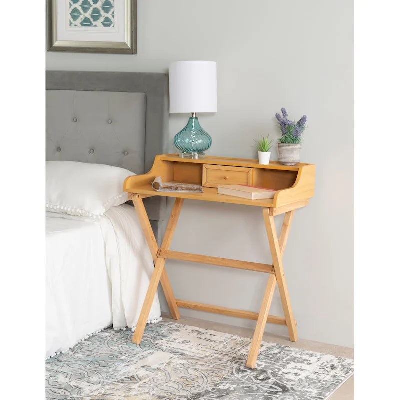Bureau pliant en bois massif Clover