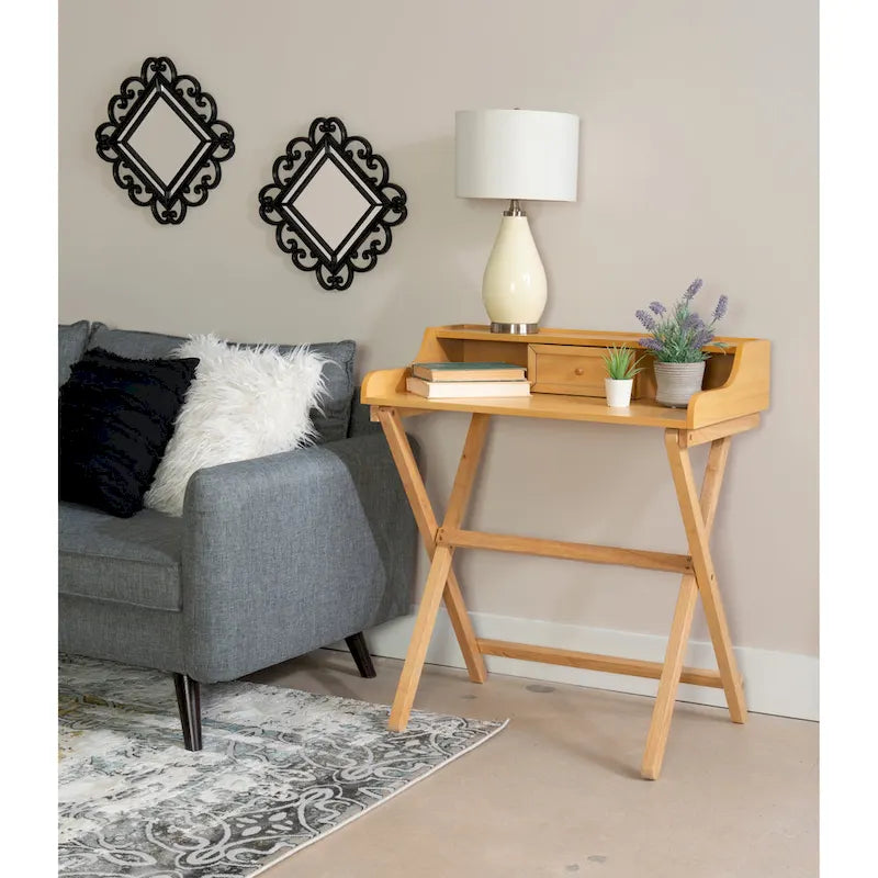Bureau pliant en bois massif Clover