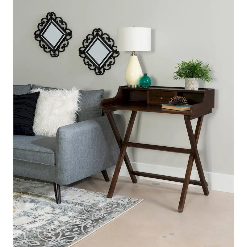 Bureau pliant en bois massif Clover
