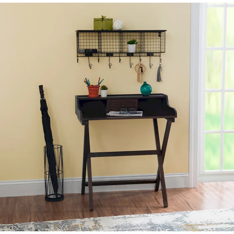 Bureau pliant en bois massif Clover