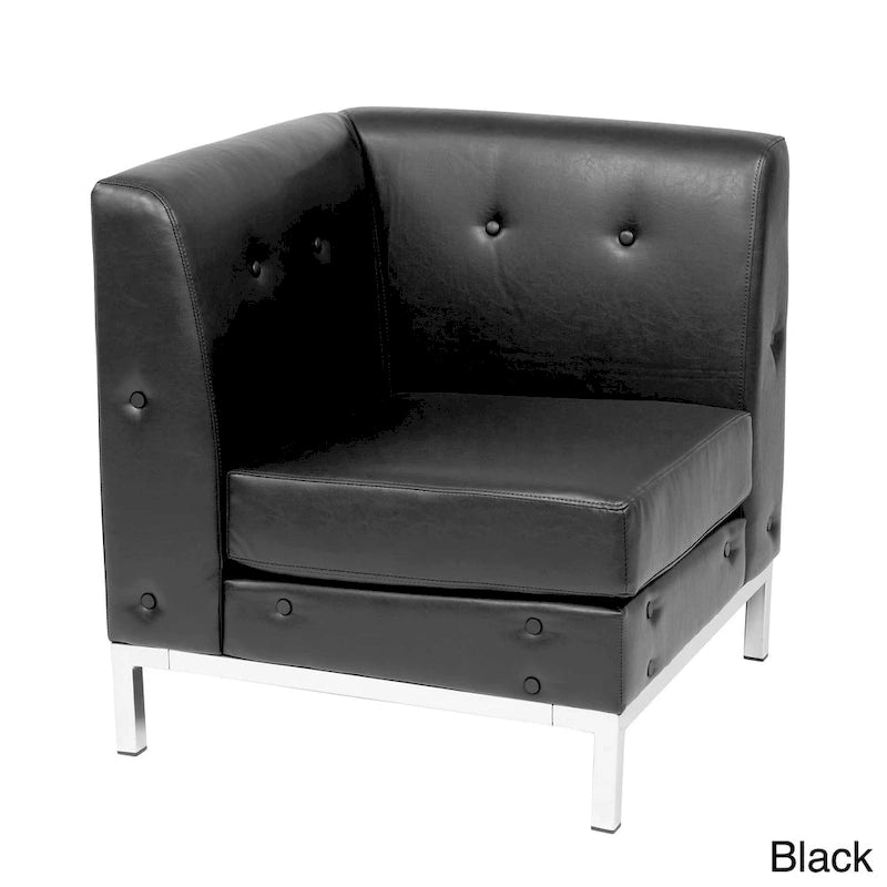 Chaise d'angle en similicuir Wall Street