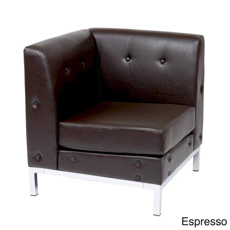Chaise d'angle en similicuir Wall Street