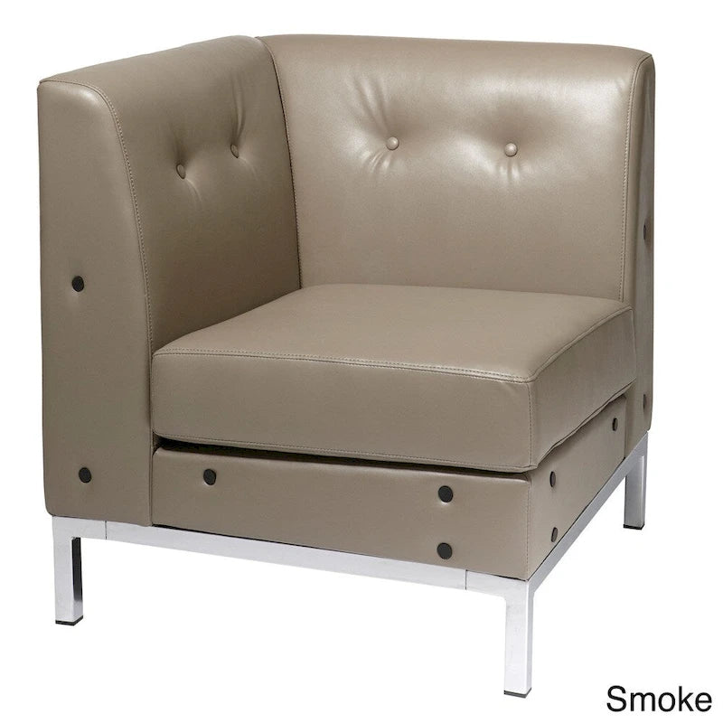 Chaise d'angle en similicuir Wall Street