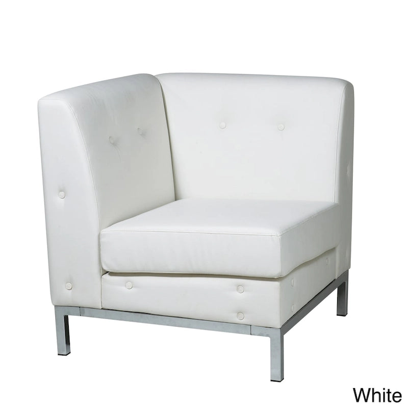 Chaise d'angle en similicuir Wall Street