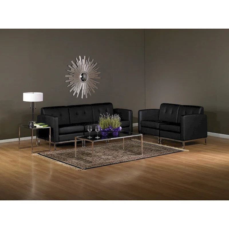 Chaise d'angle en similicuir Wall Street