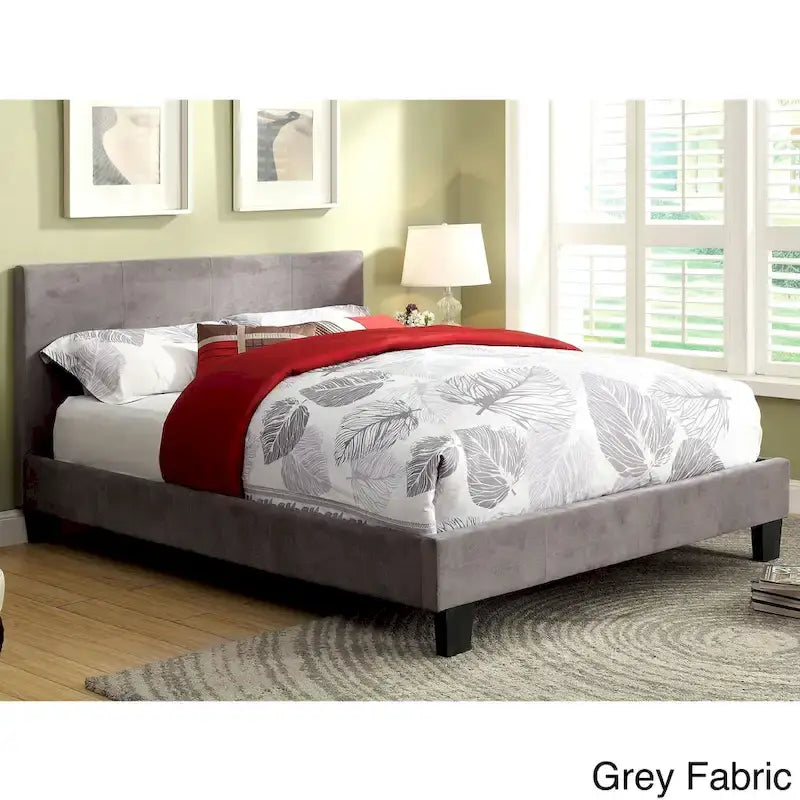 Lit plateforme moderne King en similicuir Lala de Furniture of America