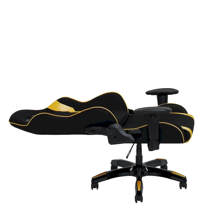 Chaise de jeu ergonomique à dossier haut Porch & Den Banton en cuir reconstitué, tissu et maille
