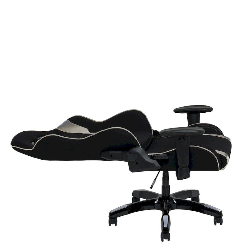 Chaise de jeu ergonomique à dossier haut Porch & Den Banton en cuir reconstitué, tissu et maille