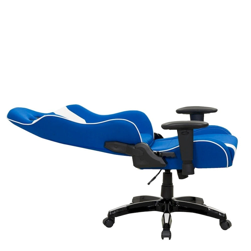 Chaise de jeu ergonomique à dossier haut Porch & Den Banton en cuir reconstitué, tissu et maille