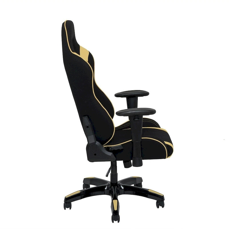 Chaise de jeu ergonomique à dossier haut Porch & Den Banton en cuir reconstitué, tissu et maille