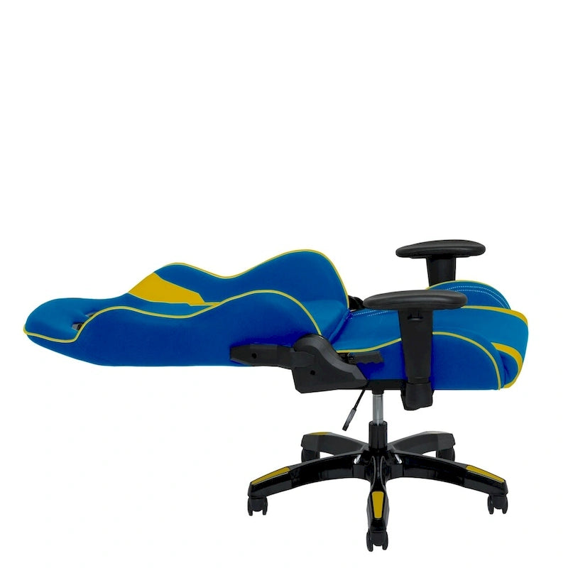 Chaise de jeu ergonomique à dossier haut Porch & Den Banton en cuir reconstitué, tissu et maille