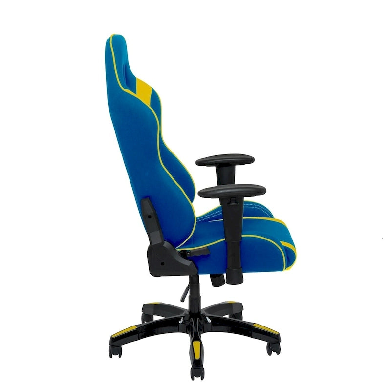 Chaise de jeu ergonomique à dossier haut Porch & Den Banton en cuir reconstitué, tissu et maille