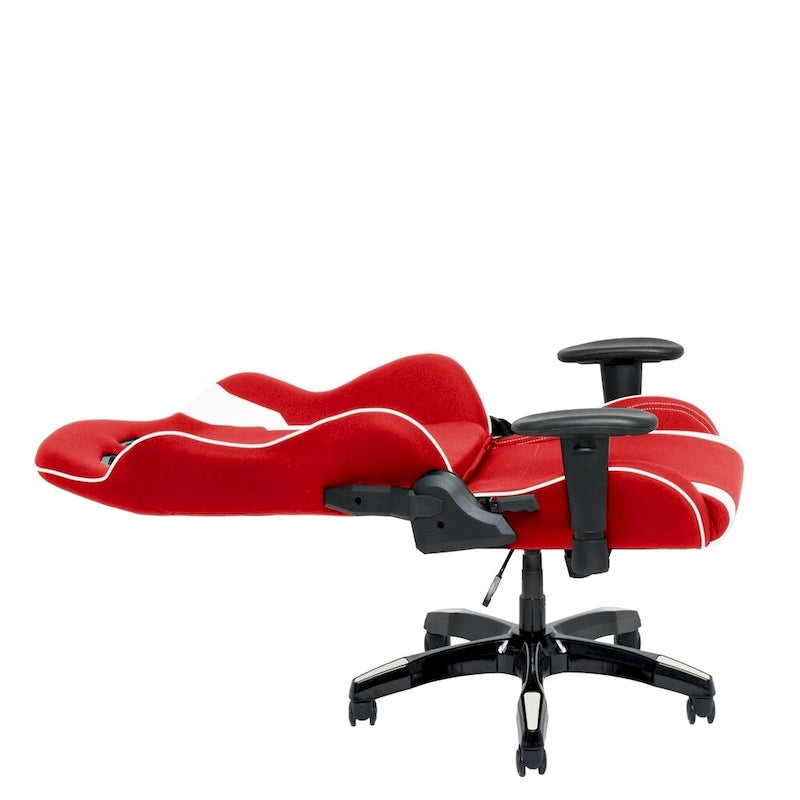 Chaise de jeu ergonomique à dossier haut Porch & Den Banton en cuir reconstitué, tissu et maille
