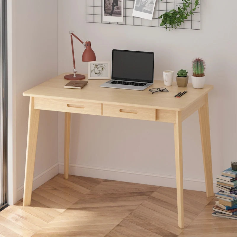 Bureau classique de 39,4 po de large, bureau d'écriture avec tiroirs