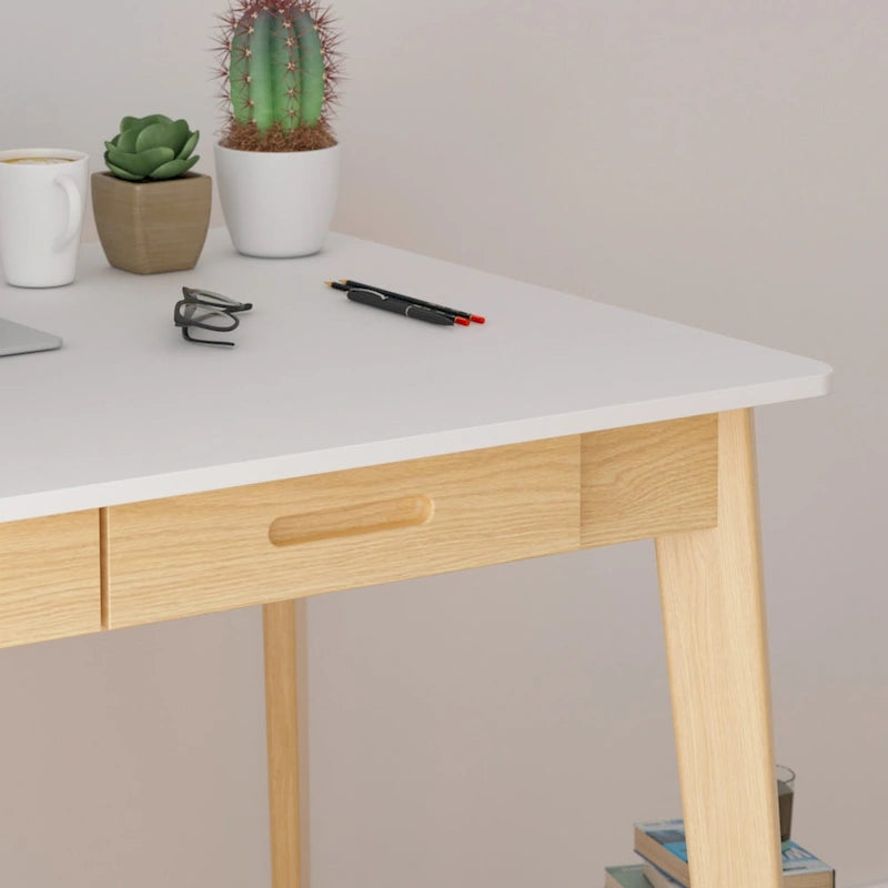 Bureau classique de 39,4 po de large, bureau d'écriture avec tiroirs