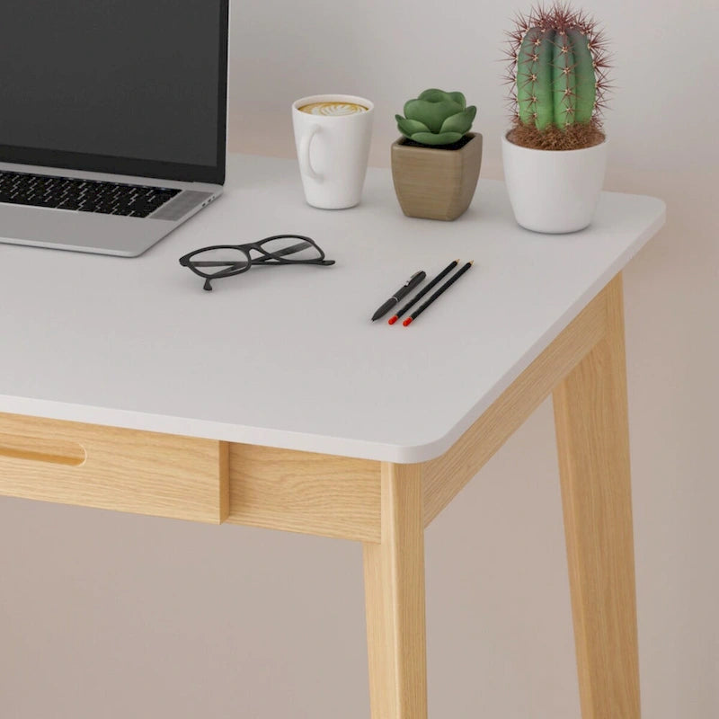 Bureau classique de 39,4 po de large, bureau d'écriture avec tiroirs