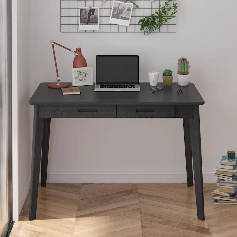 Bureau classique de 39,4 po de large, bureau d'écriture avec tiroirs