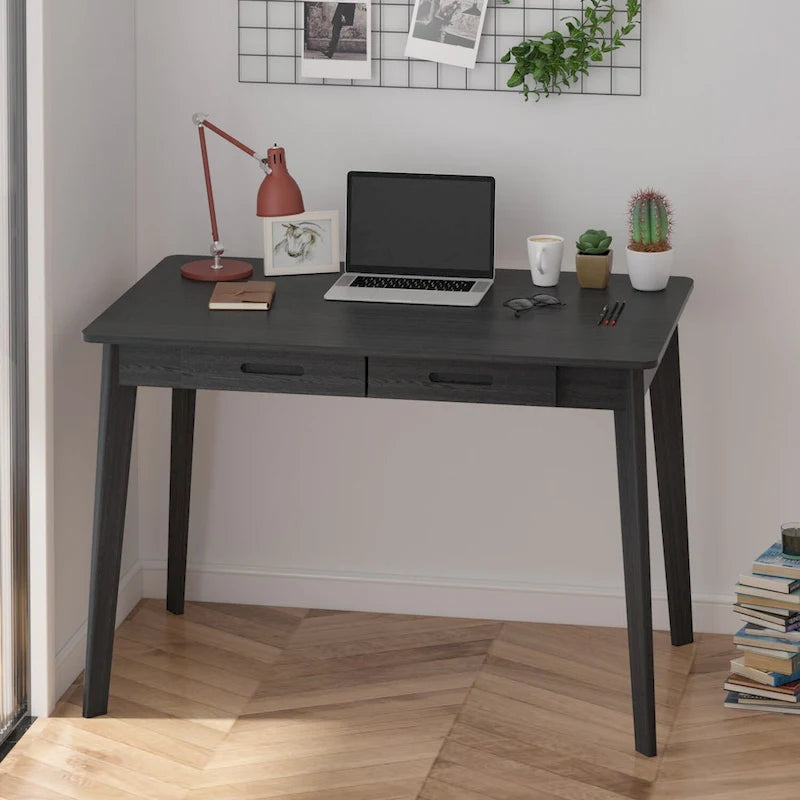 Bureau classique de 39,4 po de large, bureau d'écriture avec tiroirs