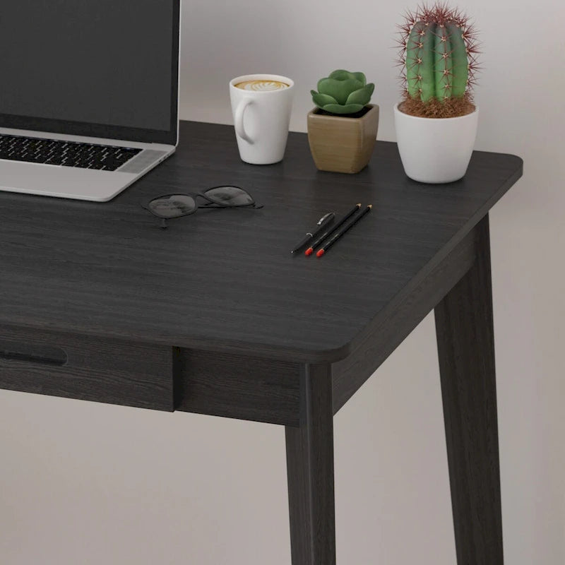 Bureau classique de 39,4 po de large, bureau d'écriture avec tiroirs