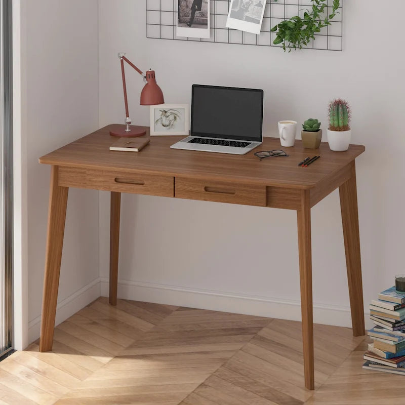 Bureau classique de 39,4 po de large, bureau d'écriture avec tiroirs