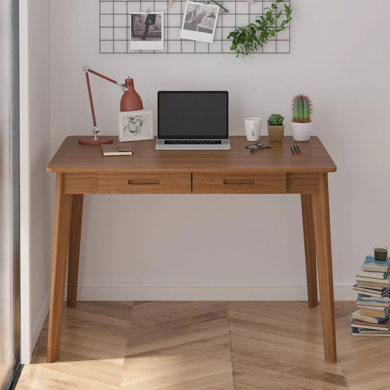 Bureau classique de 39,4 po de large, bureau d'écriture avec tiroirs
