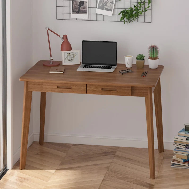 Bureau classique de 39,4 po de large, bureau d'écriture avec tiroirs