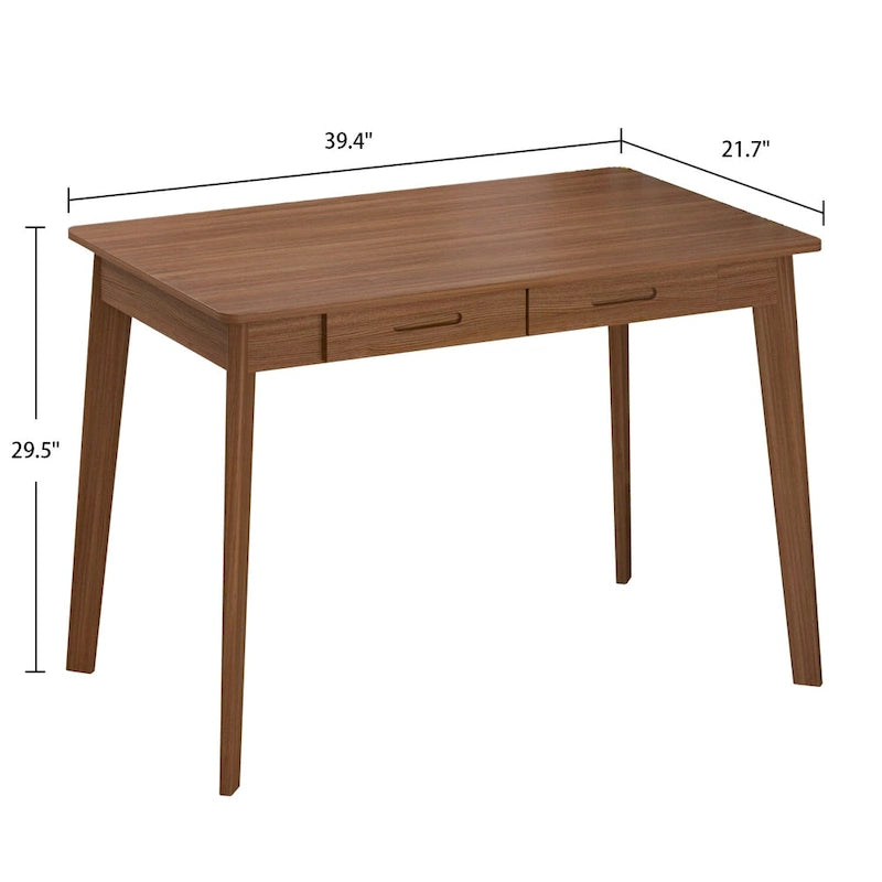 Bureau classique de 39,4 po de large, bureau d'écriture avec tiroirs