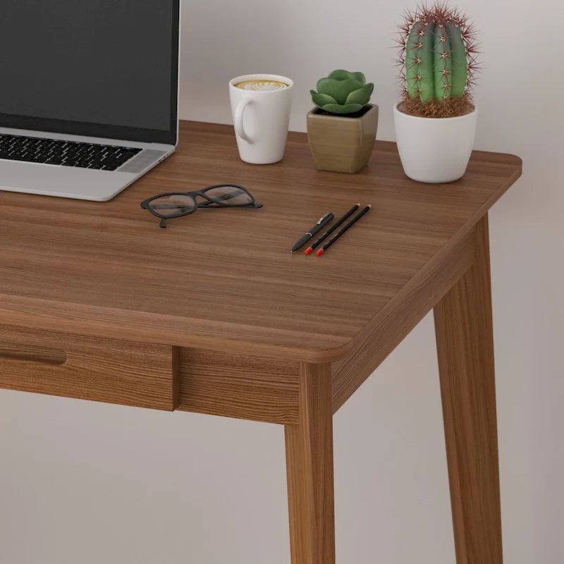 Bureau classique de 39,4 po de large, bureau d'écriture avec tiroirs