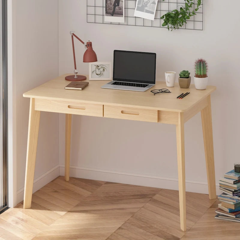Bureau classique de 39,4 po de large, bureau d'écriture avec tiroirs