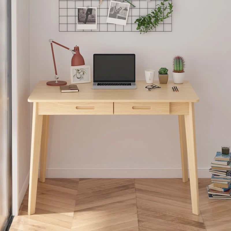 Bureau classique de 39,4 po de large, bureau d'écriture avec tiroirs