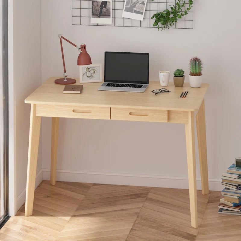 Bureau classique de 39,4 po de large, bureau d'écriture avec tiroirs