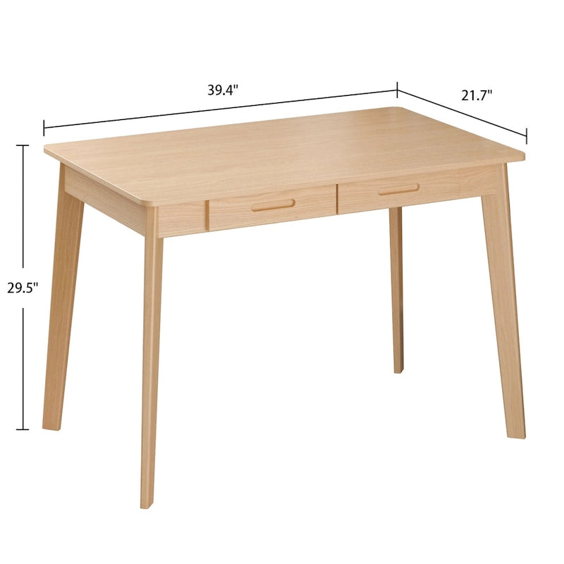 Bureau classique de 39,4 po de large, bureau d'écriture avec tiroirs