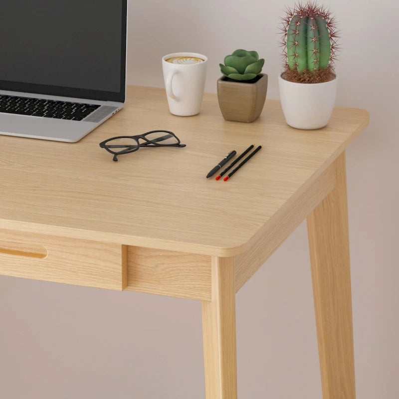 Bureau classique de 39,4 po de large, bureau d'écriture avec tiroirs